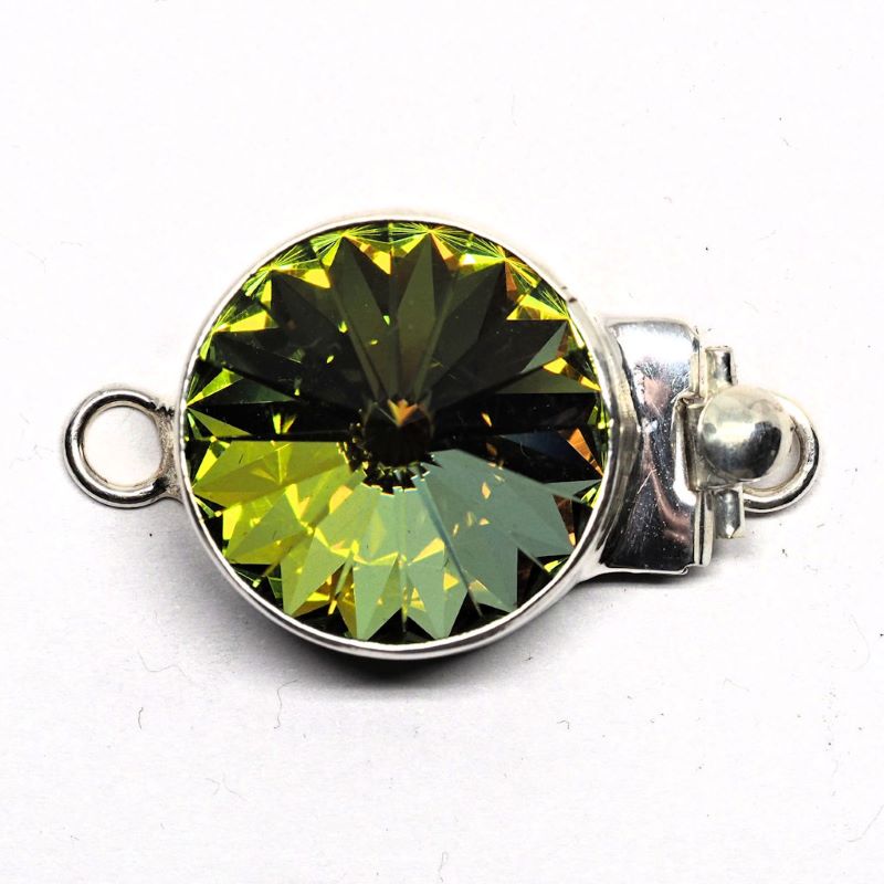 Gold sahara Swarovski round clasp