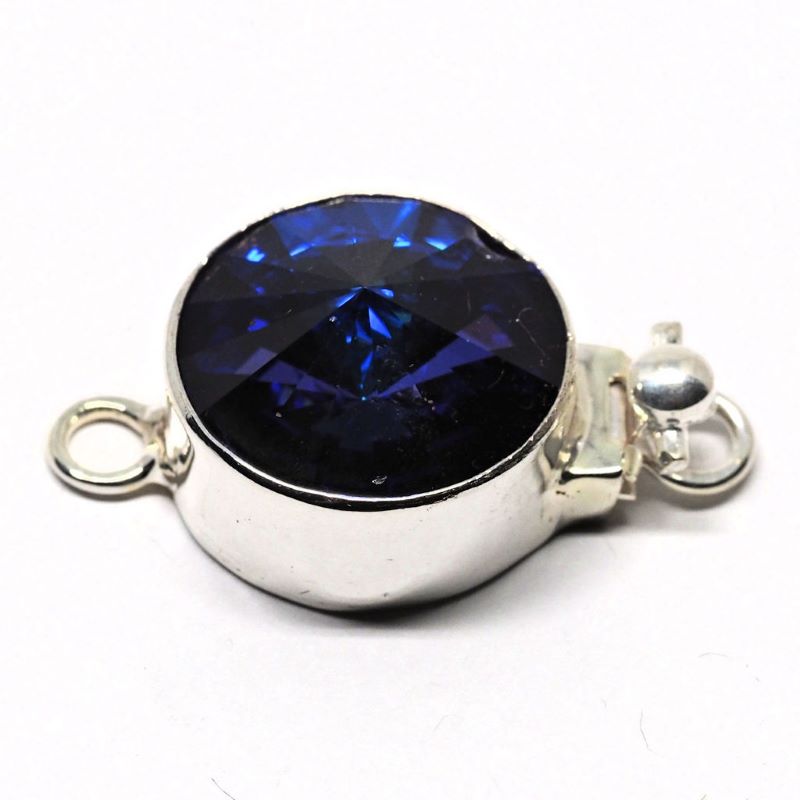 Crystal heliotrope Swarovski clasp