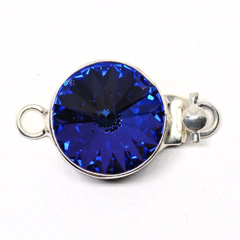 Crystal heliotrope Swarovski clasp