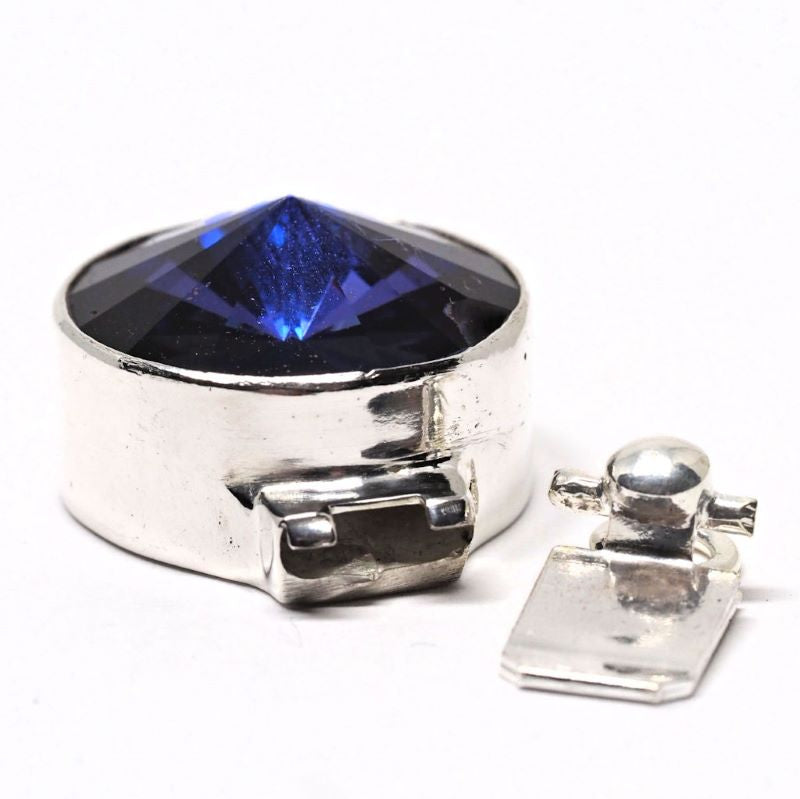 Crystal heliotrope Swarovski clasp