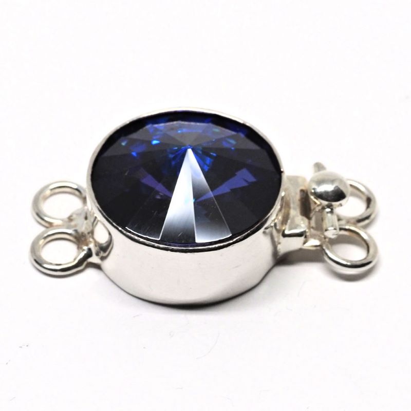 Crystal heliotrope Swarovski clasp