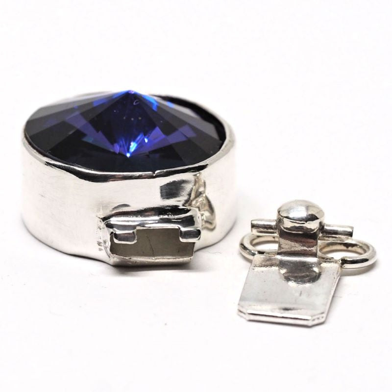 Crystal heliotrope Swarovski clasp