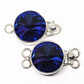 Crystal heliotrope Swarovski clasp