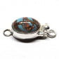 Oval blue swirl clasp