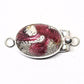 Dark rose silver foil clasp