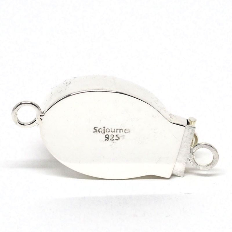 Dark rose silver foil clasp
