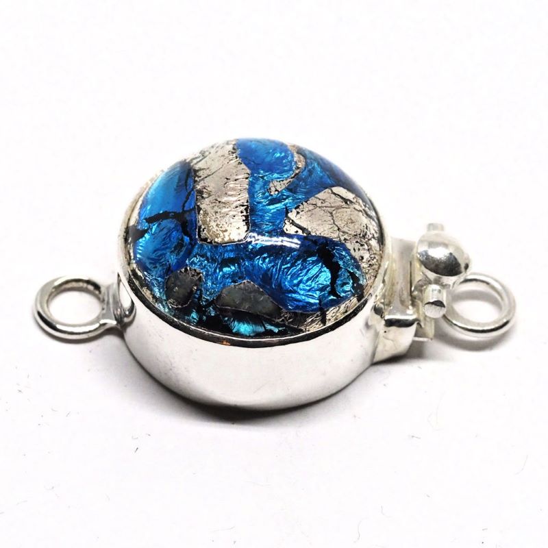 Aquamarine foil clasp