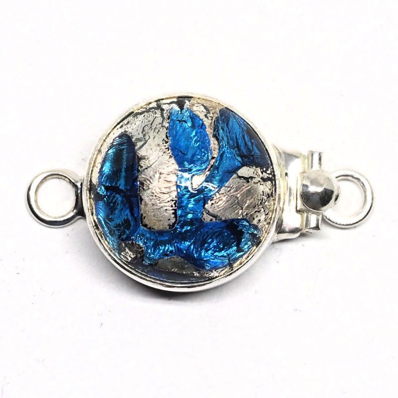 Aquamarine foil clasp