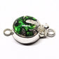Emerald and silver clasp