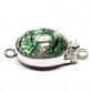 Emerald silver foil clasp