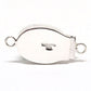 Emerald silver foil clasp