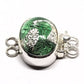 Emerald silver foil bracelet clasp