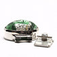 Emerald silver foil bracelet clasp