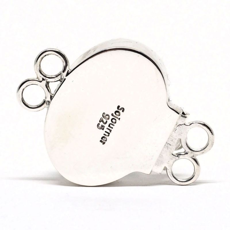 Emerald silver foil bracelet clasp
