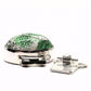 Emerald silver foil bracelet clasp