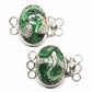 Emerald silver foil bracelet clasp