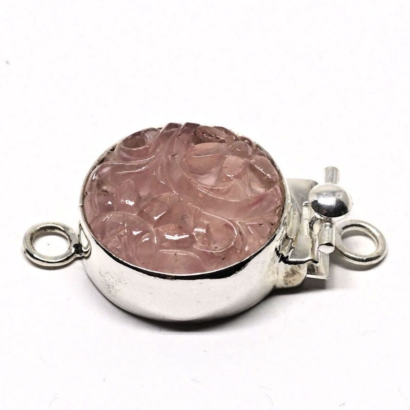 Rose pink carved clasp