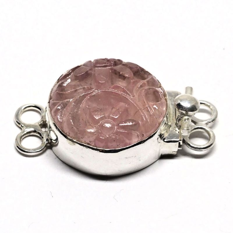 Rose pink carved clasp