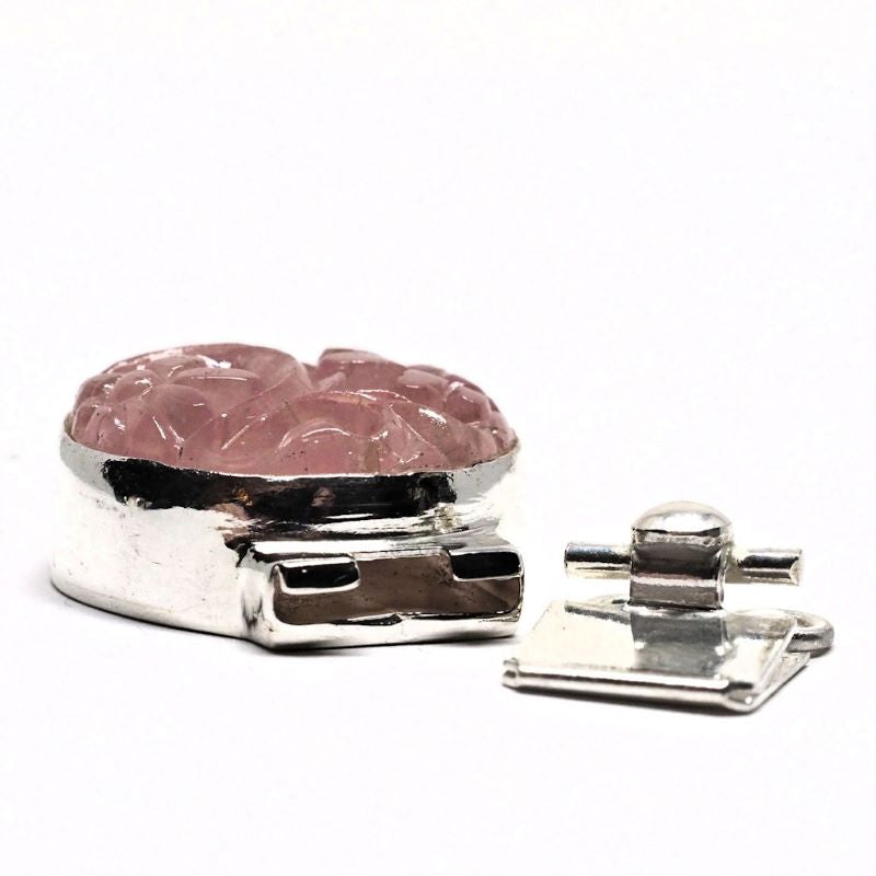 Rose pink carved clasp