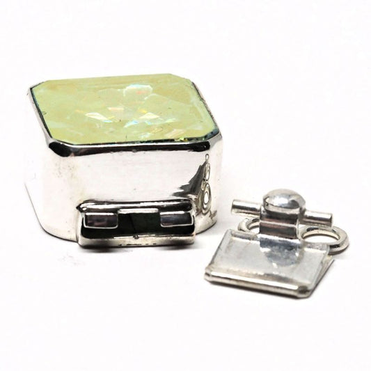 Large Swarovski crystal AB square clasp