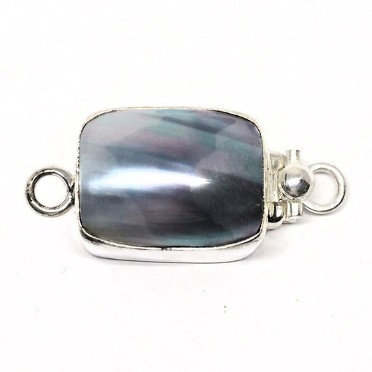 Rectangular gray pearl clasp