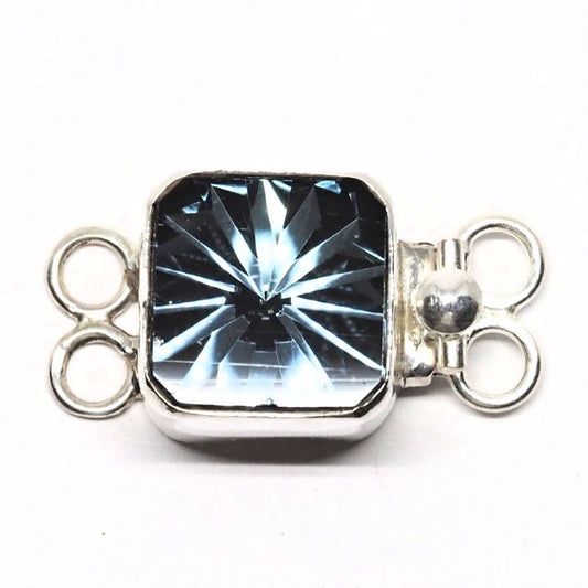 Swarovski blue Montana square clasp