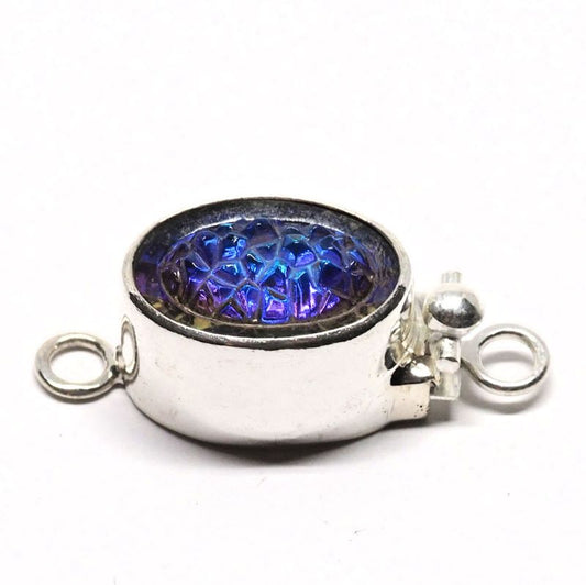 Heliotrope rock stone clasp