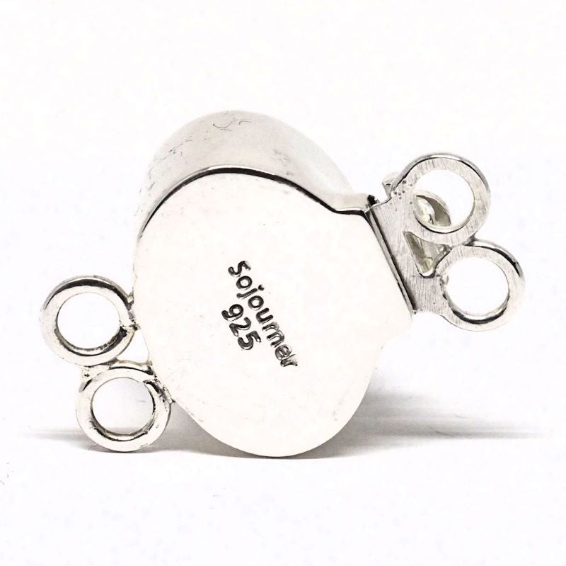 Heliotrope rock stone bracelet clasp