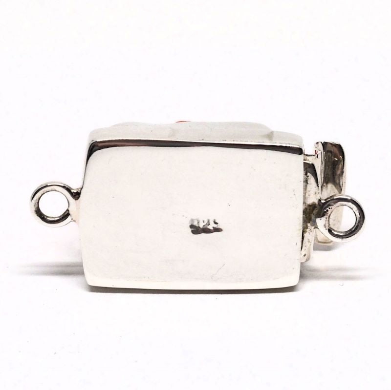 Rectangular coral floral box clasp