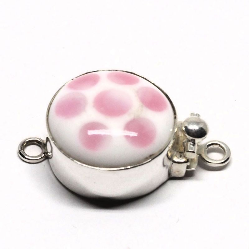 Pink polka dot clasp