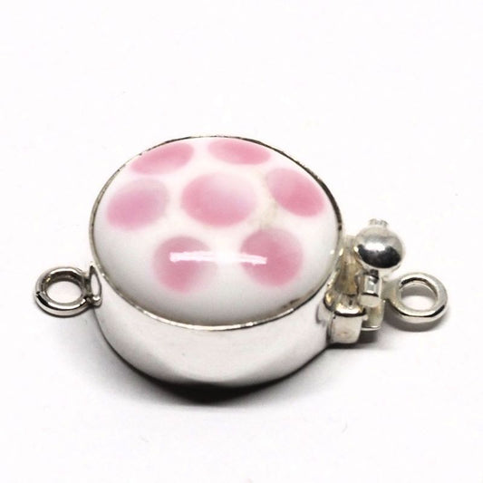 Pink polka dot clasp