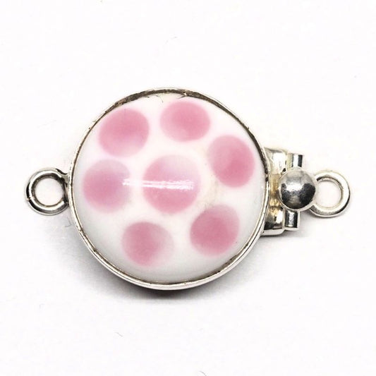 Pink polka dot clasp