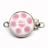 Pink polka dot clasp