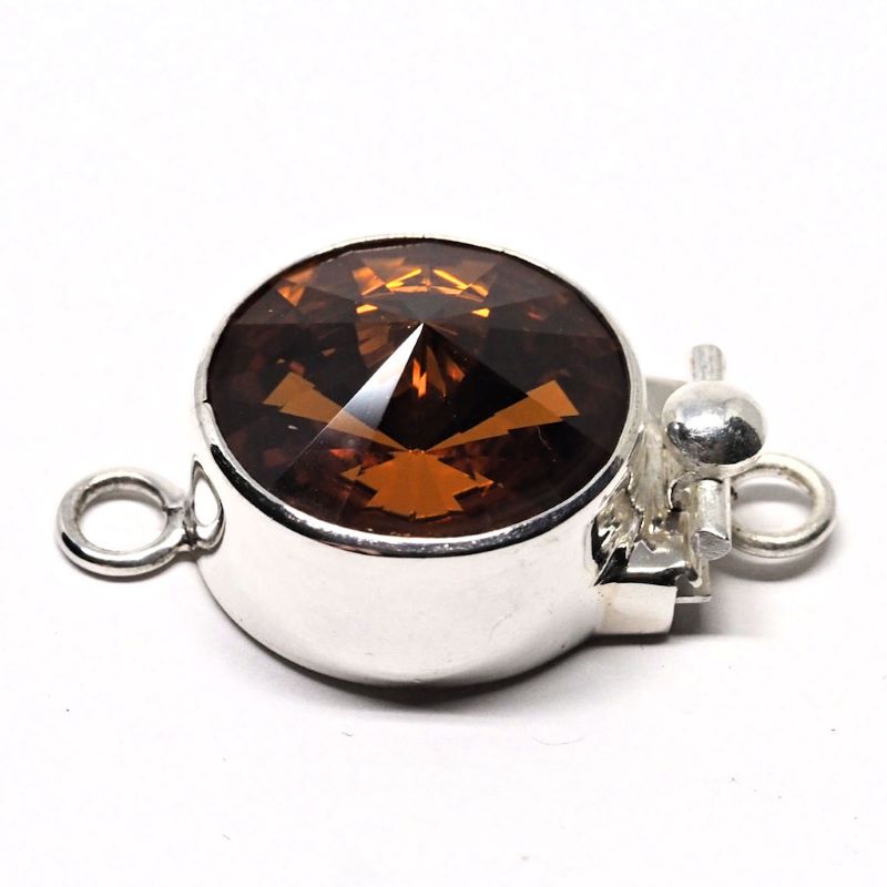 Topaz Swarovski rivoli clasp