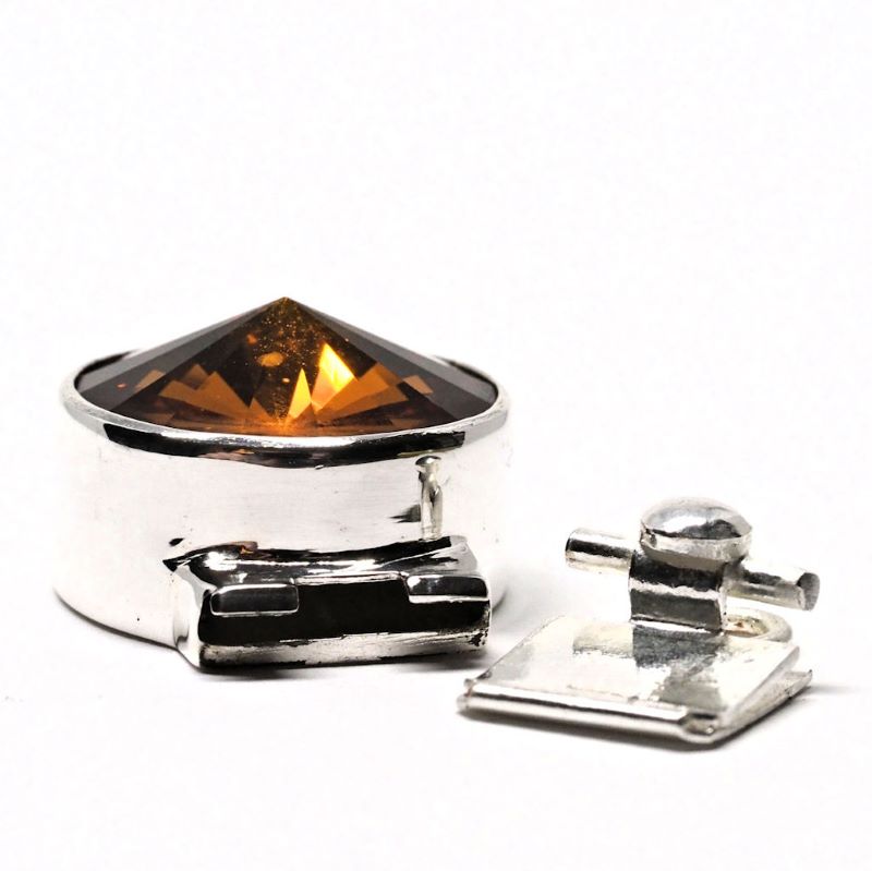 Topaz Swarovski rivoli clasp