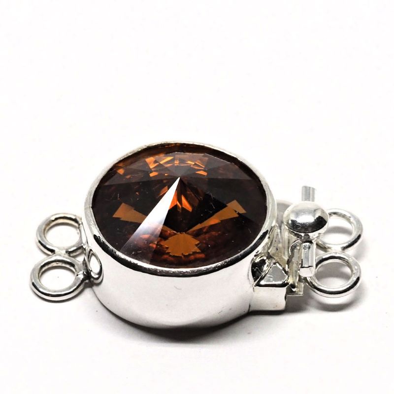 Topaz Swarovski rivoli clasp