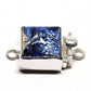 German dark and light blue silver foil clasp