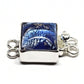 German dark and light blue silver foil clasp