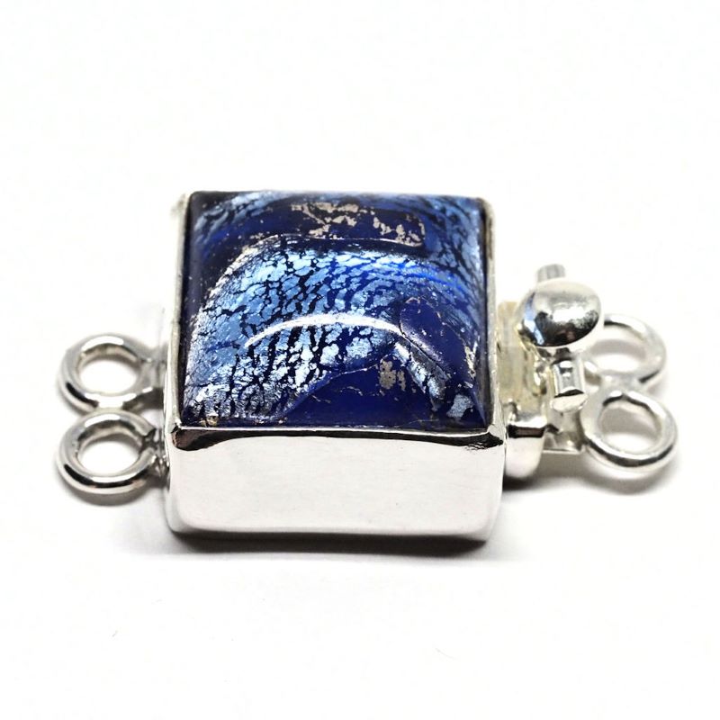 German dark and light blue silver foil clasp
