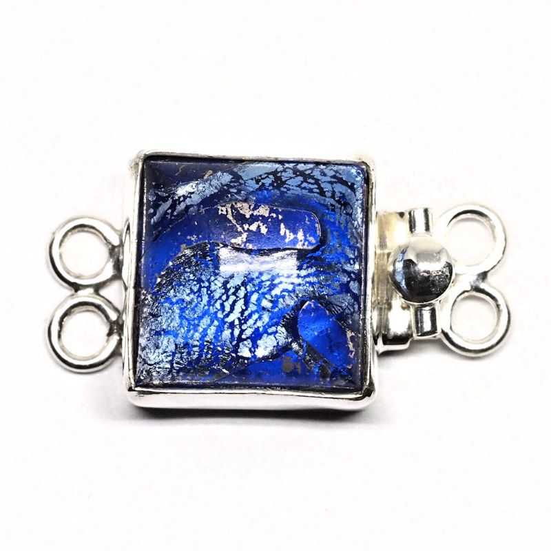 German dark and light blue silver foil clasp
