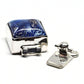 German dark and light blue silver foil clasp