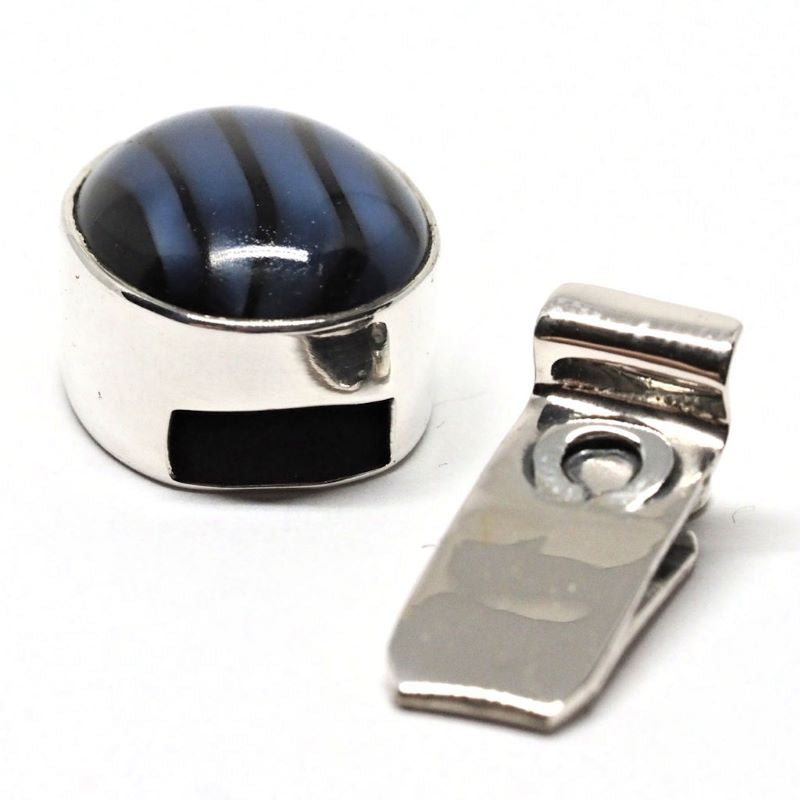 Black and blue clasp