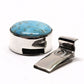 Turquoise Murano glass clasp