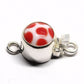 Small red polka dot clasp