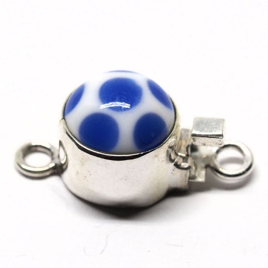 Small blue polka dot clasp