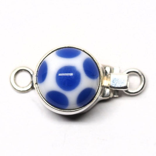Small blue polka dot clasp