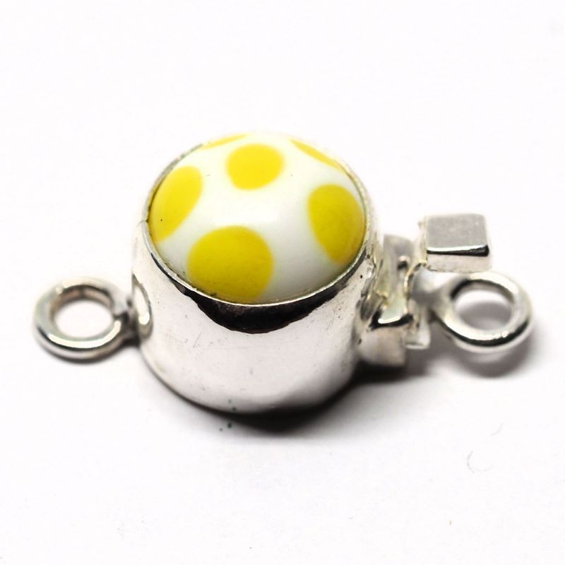 Small yellow polka dot clasp
