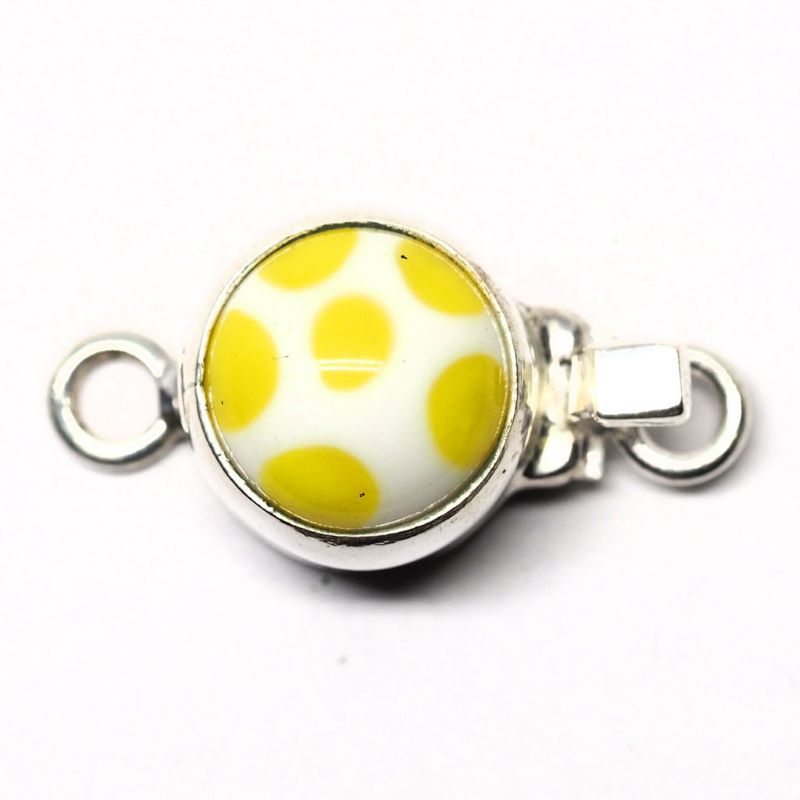 Small yellow polka dot clasp