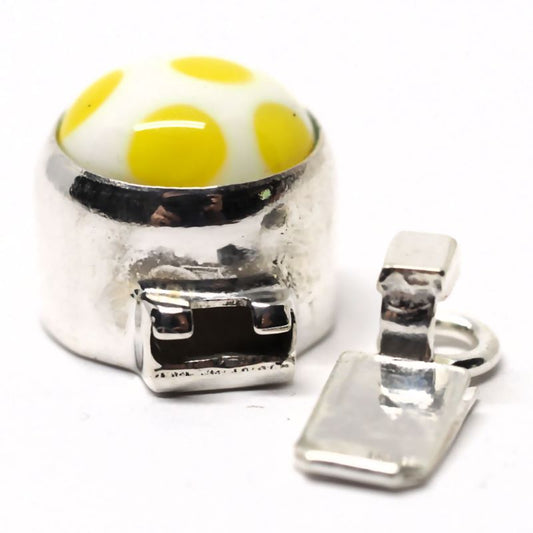 Small yellow polka dot clasp