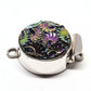 Rainbow purple gold round flower clasp